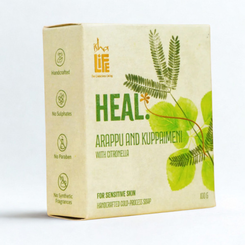 ISHA HEAL Mydło ręcznie robione z Arappu i Kuppaimeni z Citronella