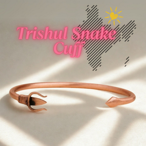 ISHA Trishul Snake Cuff bransoletka 100% Miedzi