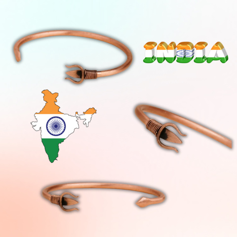 ISHA Trishul Snake Cuff bransoletka 100% Miedzi