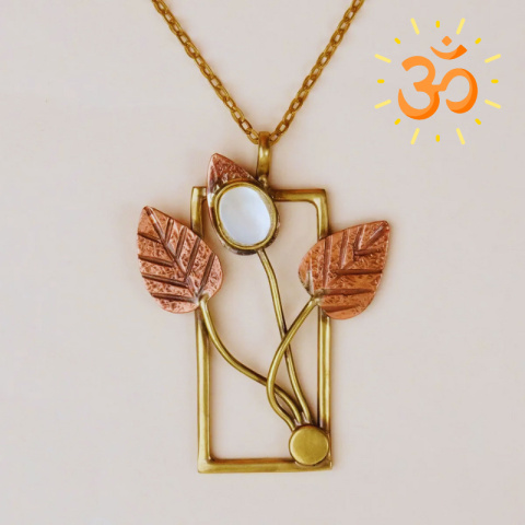 Mother of pearl Bezels - Masa Perłowa Piękny Naszyjnik ISHA