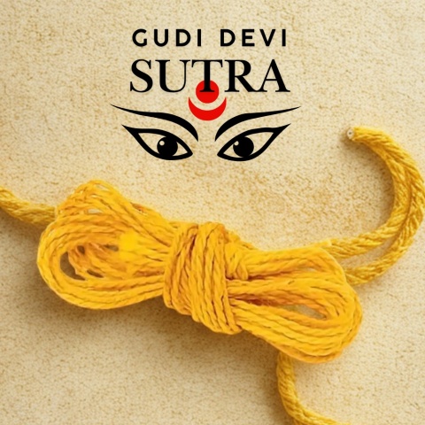Żółta Linga Bhairavi Gudi Sutra Konsekrowana