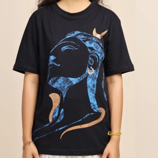 Adiyogi Abharanami - Black-blue T-shirt ISHA UNISEX
