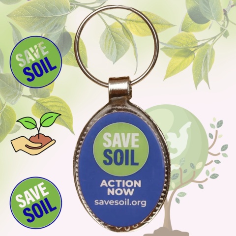 SAVE SOIL - Owalny Brelok ISHA