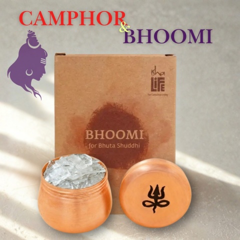 BHOOMI & KAMFORA & Miedziane Pudełko Copper zestaw