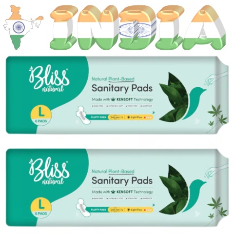 Bliss Organic Sanitary Pads L Fluffy (6 sztuk) Podpaski higieniczne