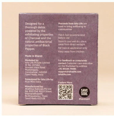 DETOX Mydło ręcznie robione z węglem aktywnym i czarnym pieprzem