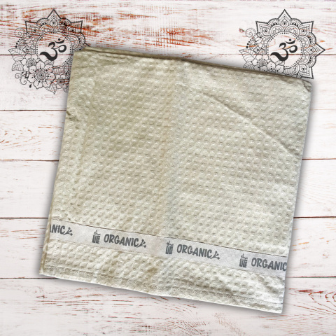 DUŻY Organiczny Waffle Bawełniany Ręcznik ISHA