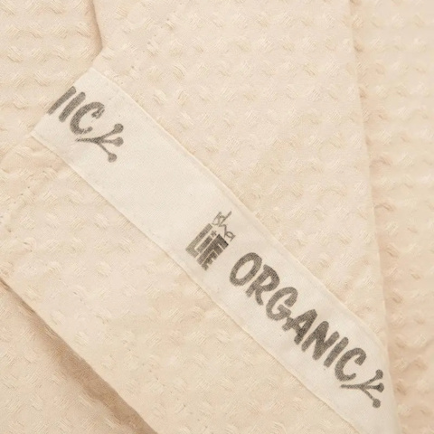 DUŻY Organiczny Waffle Bawełniany Ręcznik ISHA