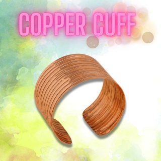 COPPER CUFF Ręcznie Zdobiona piękna miedziana bransoleta ISHA