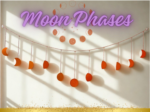 Fazy Księżyca Adiyogi - Wiszące na ścianie fazy księżyca - pozioma ISHA