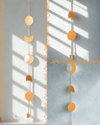 Fazy Księżyca Adiyogi - Wiszące pionowo na ścianie fazy księżyca ISHA