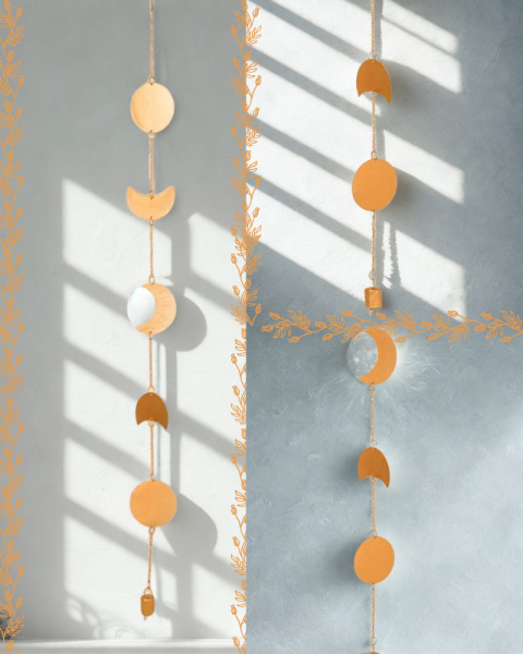 Fazy Księżyca Adiyogi - Wiszące pionowo na ścianie fazy księżyca ISHA