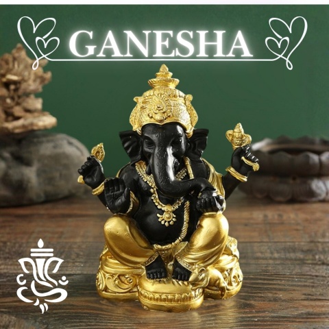BLACK GANESHA  Ucieleśnienie Inteligencji i Równowagi * Kolekcja Namaskaram