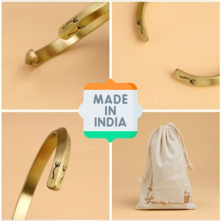 Trishul Kada - Mosiężna bransoletka 100% odlew (ISHA)