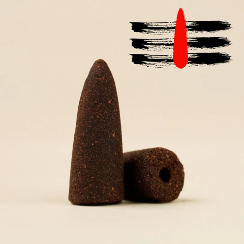 Kadzidełka Stożkowe SANDALWOOD dla Adiyogi Backflow 20 kadzidełek stożkowych