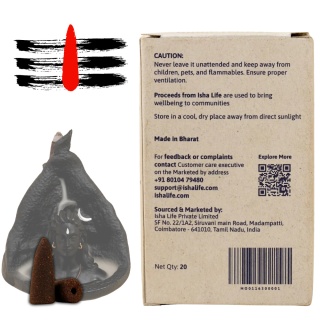 Kadzidełka stożkowe Nagachampa dla Adiyogi Backflow 20 kadzidełek stożkowych