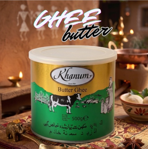 Khanum Butter Ghee – Czyste Masło Klarowane (500g)
