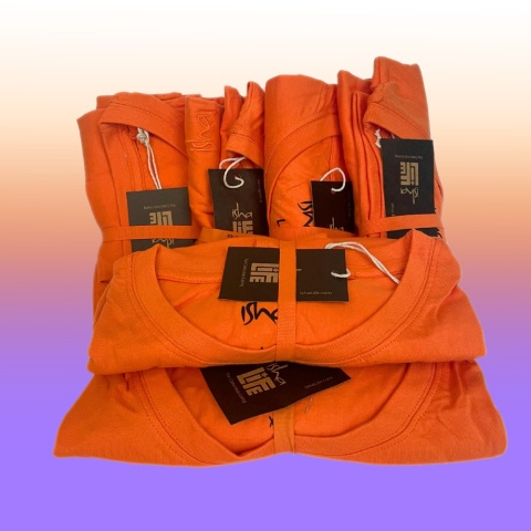 Sadhana - Unisex Organiczny Bawełniany T-shirt - Pomarańczowy