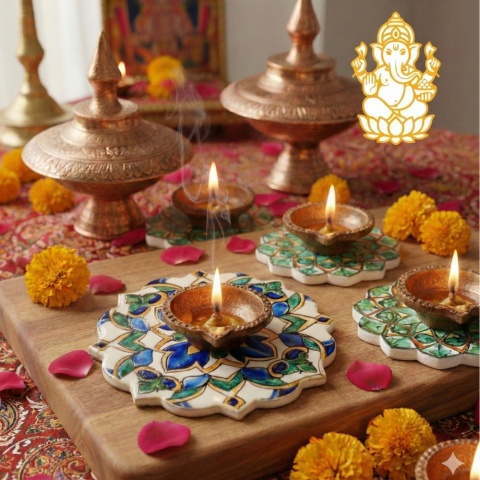 Mandir Podstawka Ceramiczna z Grenady - piękna i praktyczna wzór 2