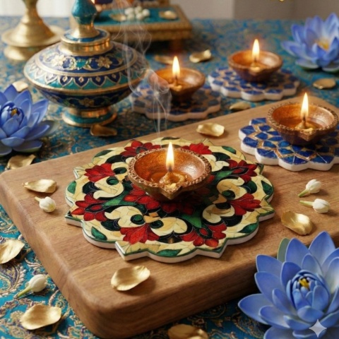 Mandir Podstawka Ceramiczna z Grenady - piękna i praktyczna wzór 3