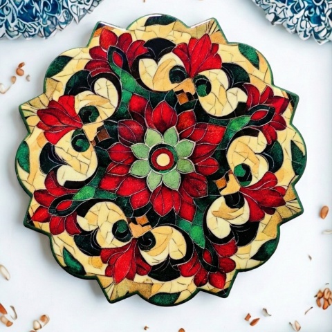 Mandir Podstawka Ceramiczna z Grenady - piękna i praktyczna wzór 3