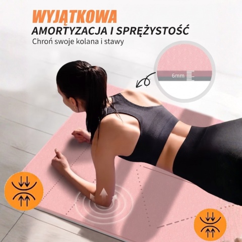 ASANA Profesjonalna Mata do Jogi – Zestaw Premium (Róż & Granat)