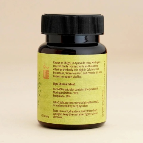 Moringa Tabletki (Drumstick Leaves), 60 szt.