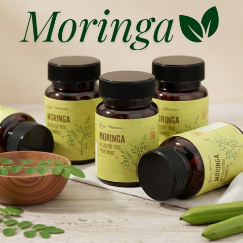 Moringa Tabletki (Drumstick Leaves), 60 szt.