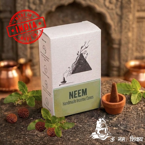 Neem – Ręcznie Robione Kadzidła Stożkowe (20 szt.)
