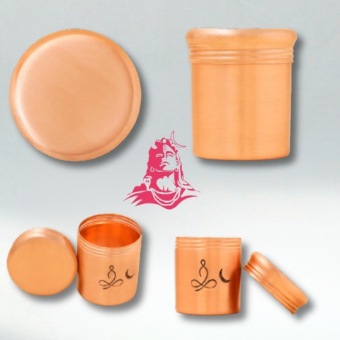 Vibhuti + Sadhaka Miedziane pudełko na wibhuti (wysokie)