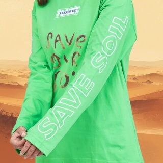 🌱 Save Soil Cotton T-Shirt – Zielona energia Twojego wsparcia (Unisex)