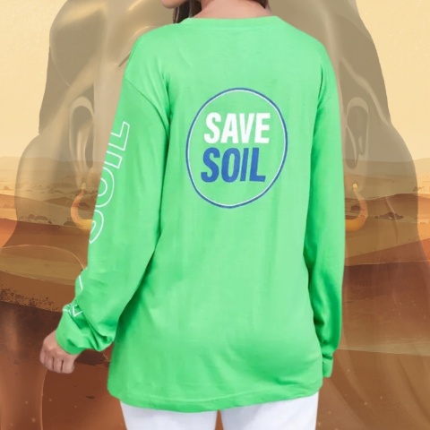 🌱 Save Soil Cotton T-Shirt – Zielona energia Twojego wsparcia (Unisex)