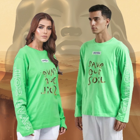 🌱 Save Soil Cotton T-Shirt – Zielona energia Twojego wsparcia (Unisex)