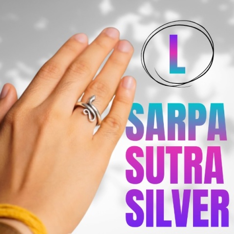 Snake Ring Sarpa Sutra srebro (Rozmiar L)