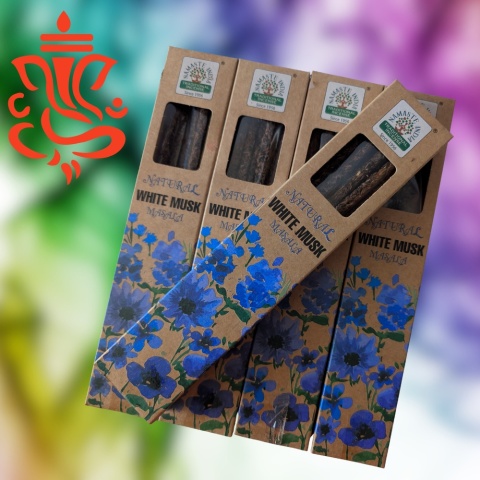 WHITE MUSK Masala - NATURALNE BOTANICZNE KADZIDEŁKA 10 szt.