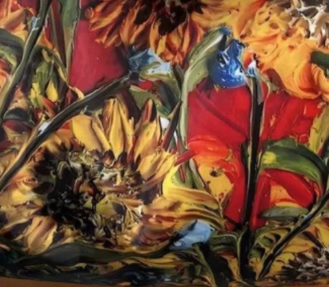 CZERWONE KWIATY - EKO Torba na Zakupy DUŻA