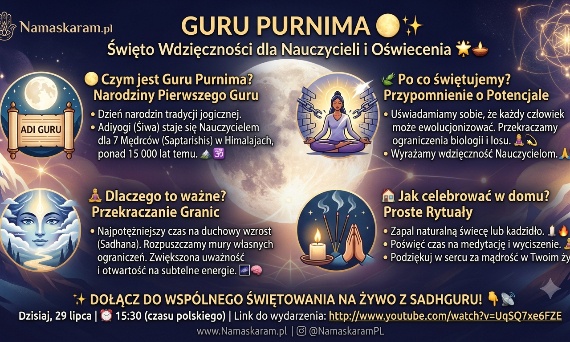 Czym jest Guru Purnima? Odkryj najważniejszy dzień w tradycji jogi według Sadhguru